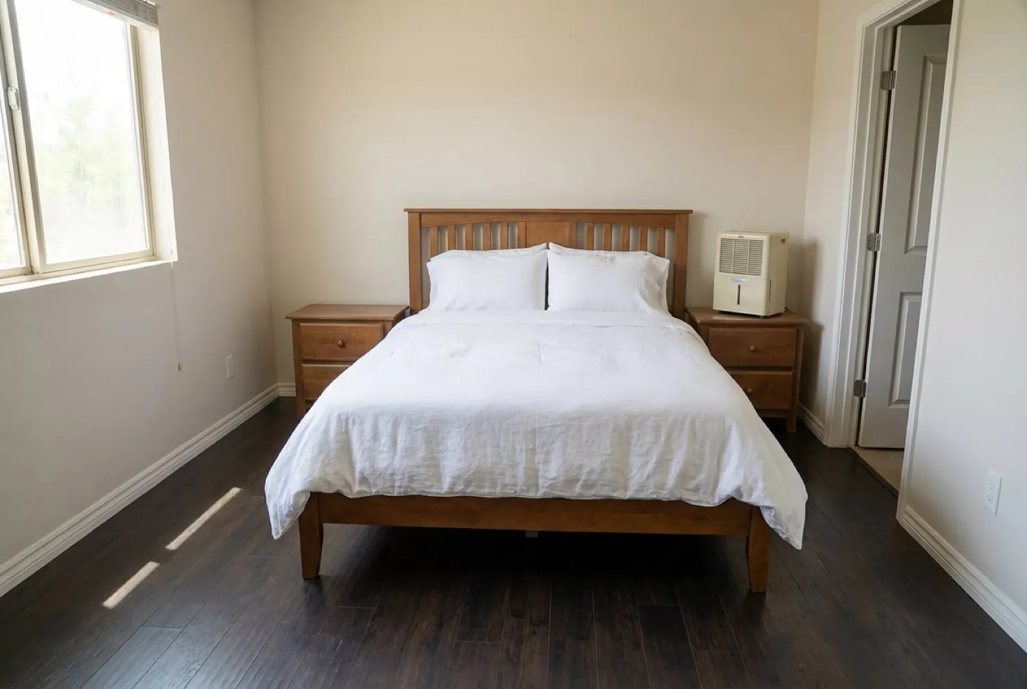 After: the bedroom rebuilt, finished and signed off